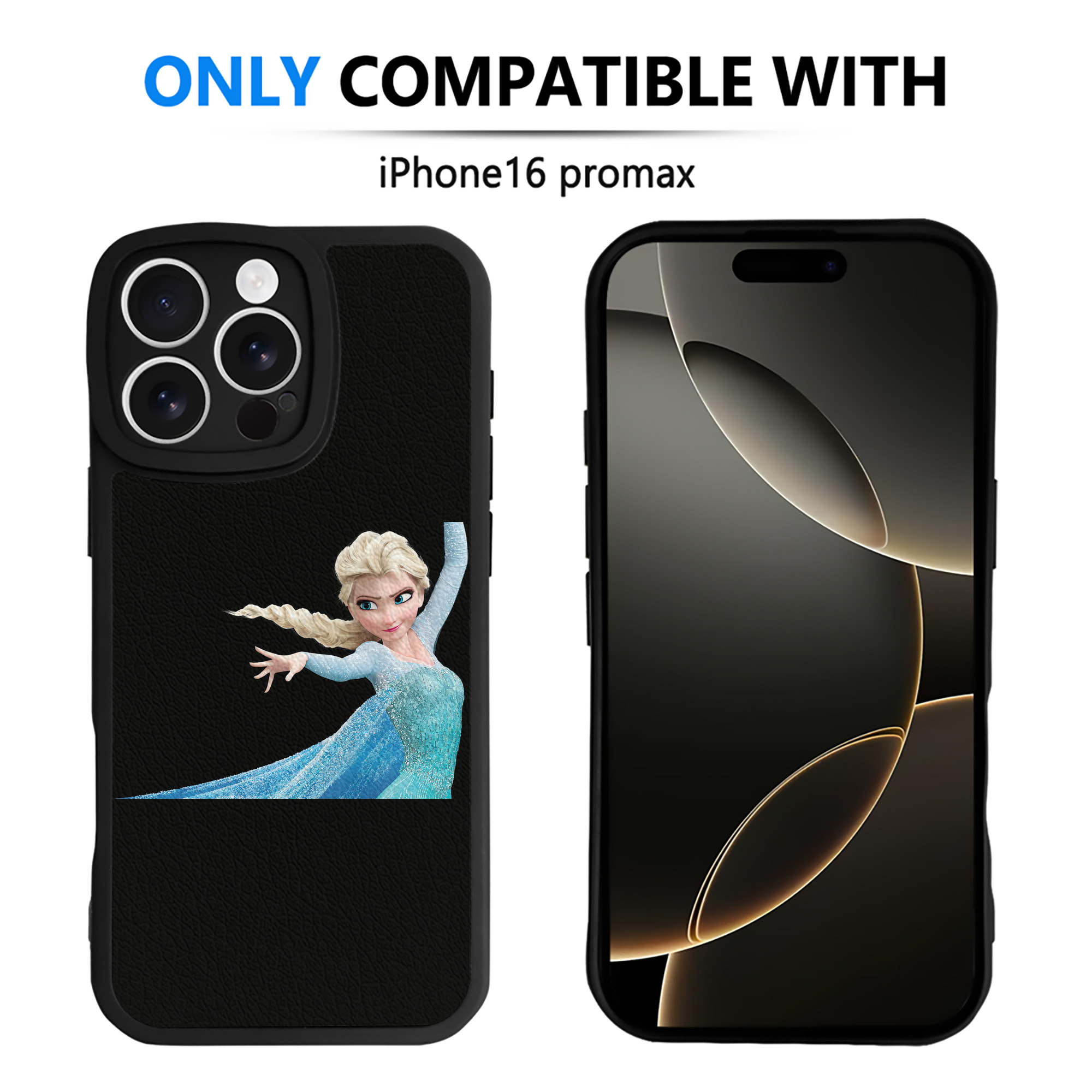 （画像用） アナと雪の女王 アンナ エルサ Frozen Anna Elsa 【iPhone 16シリーズ対応】シリコンスマホケース（レザー調） 材質：シリコン